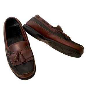 SPERRY Topsider Men’s Leather Two Toned Boat Shoes Size 9.5W